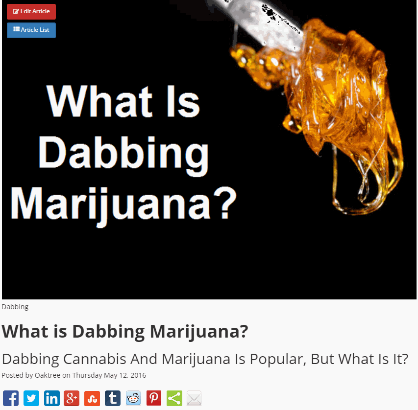 what is dabbing marijuana